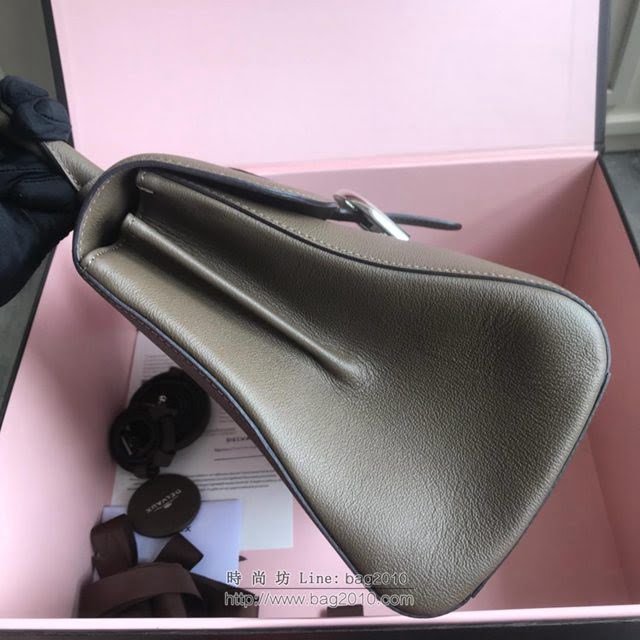 DELVAUX女包 2019春夏最新色 專櫃原廠皮 德爾沃女手提包 DV0028大象灰 中號 Delvaux單肩斜挎包  fcs1166